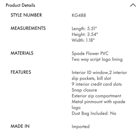 NEW Kate Spade KG488 Signature Spade Flower Medium Compact Bifold Wallet BLACK - Picture 4 of 5